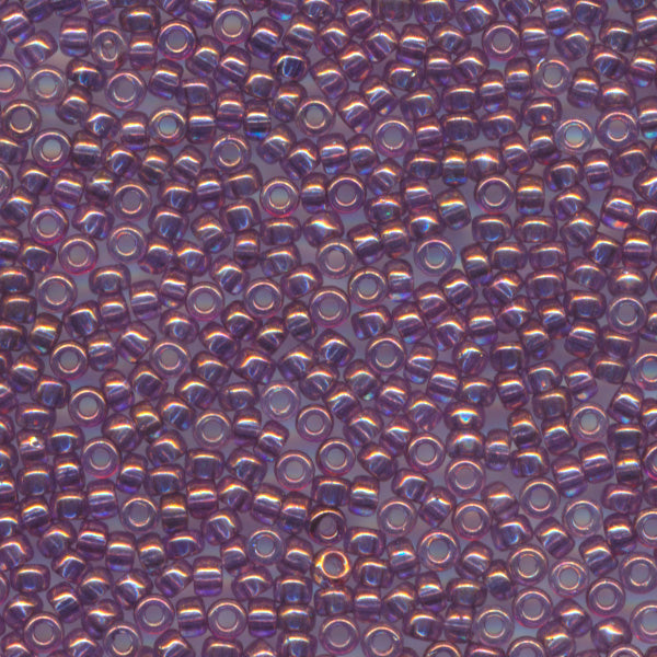 MIYUKI Round Rocaille Seed Beads #312 Crystal (Purple Luster)