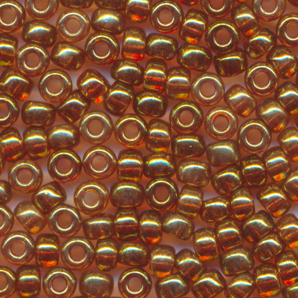 MIYUKI Round Rocaille Seed Beads #311 Crystal (Gold Luster)