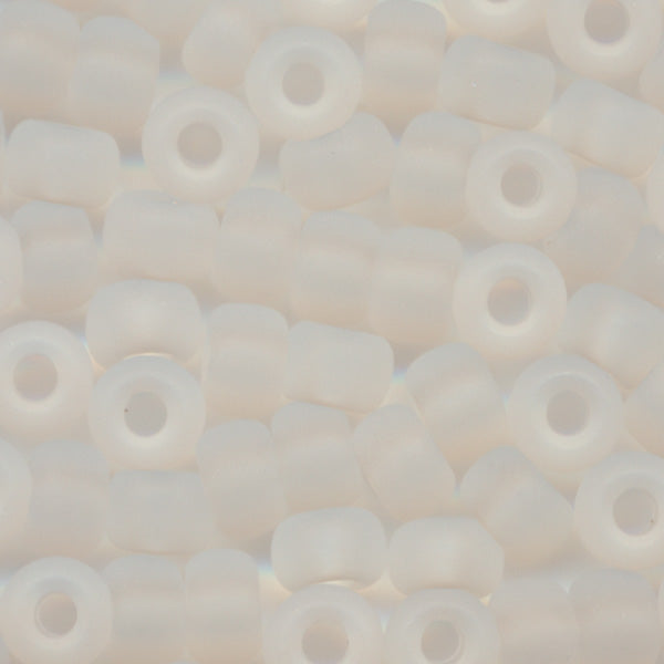 MIYUKI Round Rocaille Seed Beads #131F Crystal (Transparent Frost)