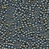 MIYUKI Round Rocaille Seed Beads #2002 Black AB (Metallic Frost)
