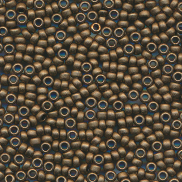 MIYUKI Round Rocaille Seed Beads #2006 Bronze (Metallic Frost)