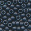 MIYUKI Round Rocaille Seed Beads #2001 Black Luster (Metallic Frost)
