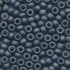 MIYUKI Round Rocaille Seed Beads #2001 Black Luster (Metallic Frost)
