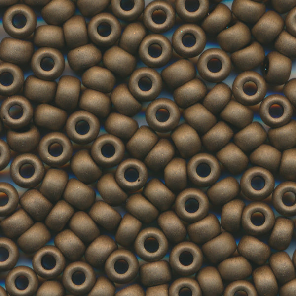 MIYUKI Round Rocaille Seed Beads #2006 Bronze (Metallic Frost)
