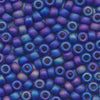 MIYUKI Round Rocaille Seed Beads #414FR Lapis (Opaque Frost Rainbow)