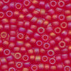 MIYUKI Round Rocaille Seed Beads #140FR Light Red (Transparent Frost Rainbow)