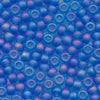 MIYUKI Round Rocaille Seed Beads #150FR Blue (Transparent Frost Rainbow)