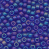 MIYUKI Round Rocaille Seed Beads #151FR Cobalt (Transparent Frost Rainbow)