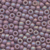 MIYUKI Round Rocaille Seed Beads #410FR Lilac (Opaque Frost Rainbow)