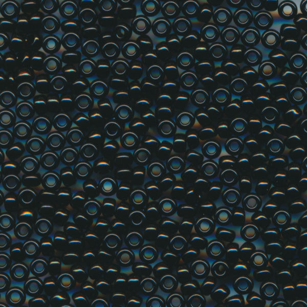 MIYUKI Round Rocaille Seed Beads #401 Black (Opaque)