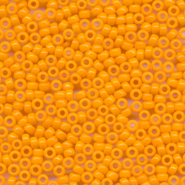 MIYUKI Round Rocaille Seed Beads #405 Light Orange (Opaque)