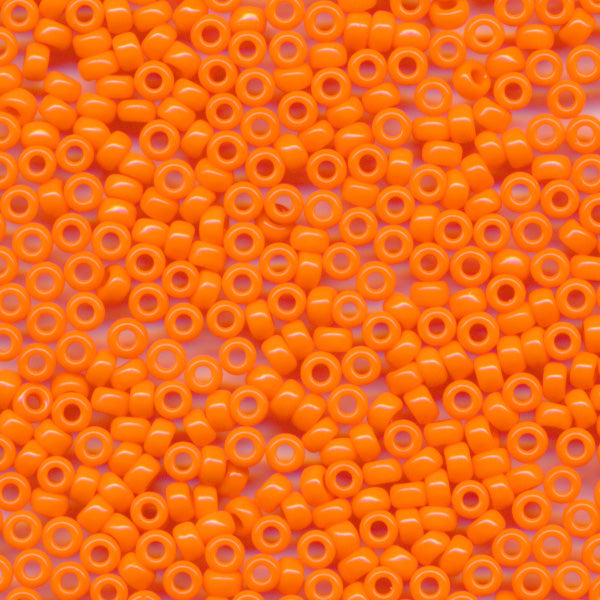 MIYUKI Round Rocaille Seed Beads #406 Orange (Opaque)