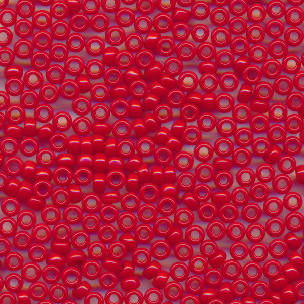 MIYUKI Round Rocaille Seed Beads #408 Red (Opaque)