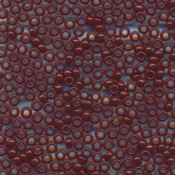 MIYUKI Round Rocaille Seed Beads #409 Dark Brown (Opaque)
