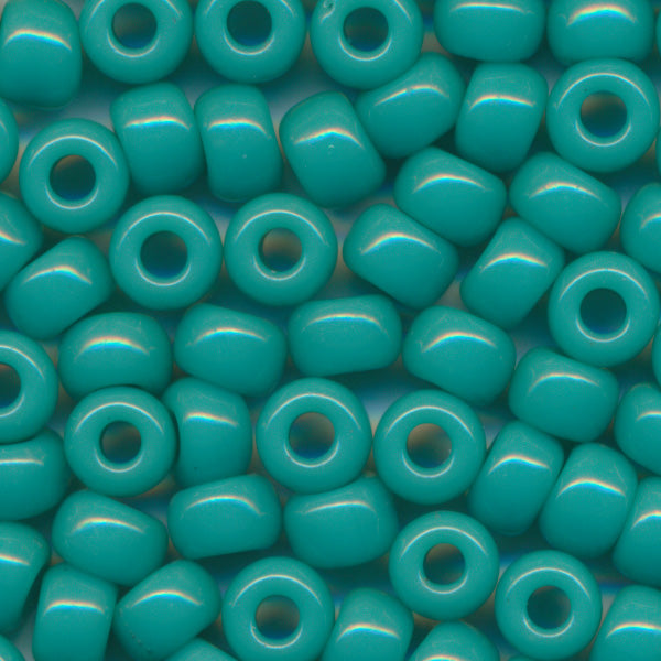 MIYUKI Round Rocaille Seed Beads #412 Turquoise Green (Opaque)