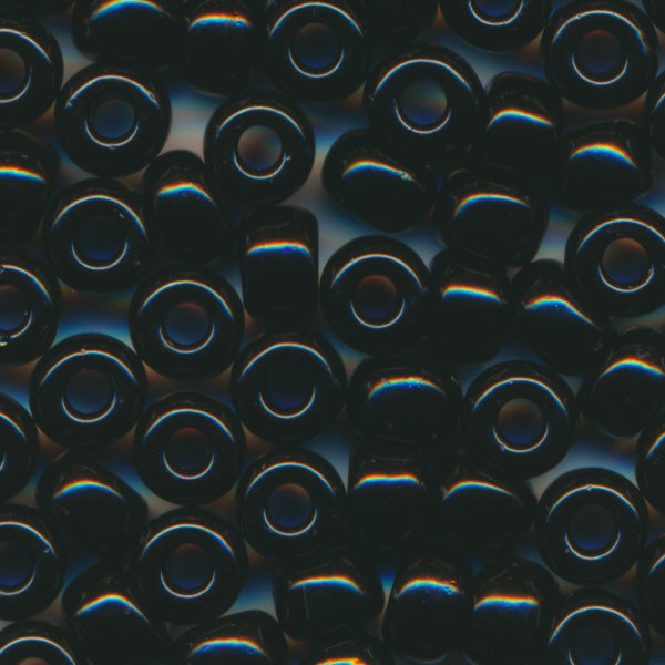 MIYUKI Round Rocaille Seed Beads #401 Black (Opaque)