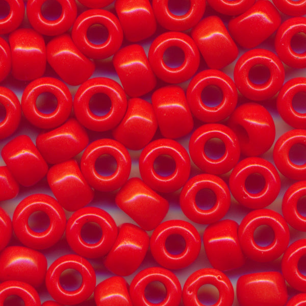 MIYUKI Round Rocaille Seed Beads #407 Vermilion (Opaque)