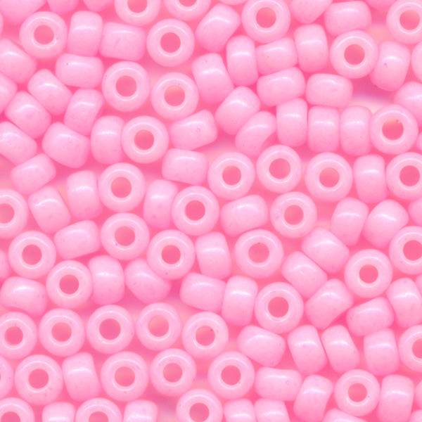 MIYUKI Round Rocaille Seed Beads #415 Dyed Pink (Opaque)