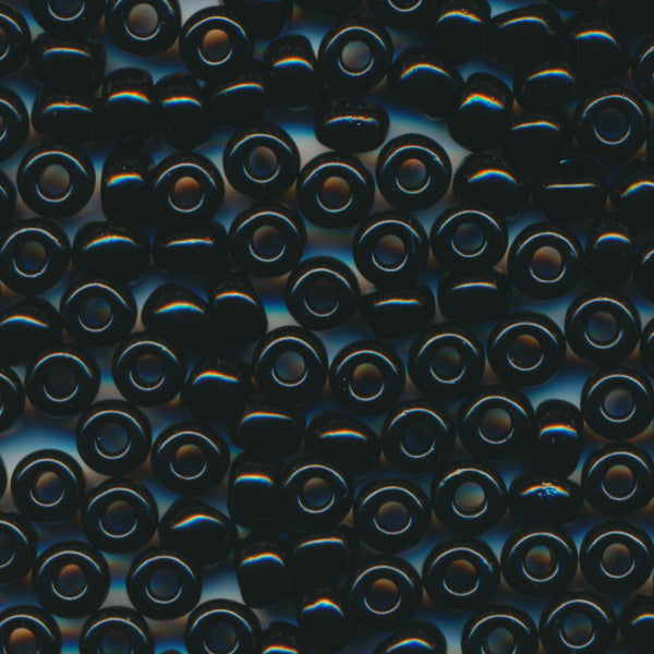 MIYUKI Round Rocaille Seed Beads #401 Black (Opaque)