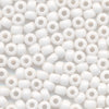 MIYUKI Round Rocaille Seed Beads #402 White (Opaque)