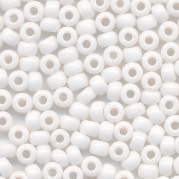MIYUKI Round Rocaille Seed Beads #402 White (Opaque)