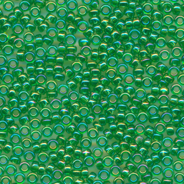 MIYUKI Round Rocaille Seed Beads #179 Silver (Transparent Rainbow)