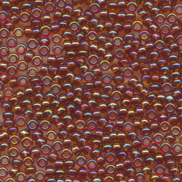 MIYUKI Round Rocaille Seed Beads #257 Light Brown (Transparent Rainbow)
