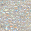 MIYUKI Round Rocaille Seed Beads #250 Silver (Transparent Rainbow)