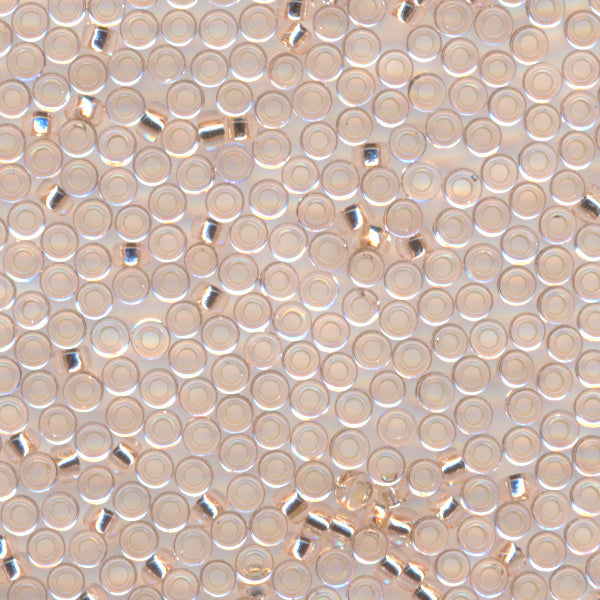 MIYUKI Round Rocaille Seed Beads #23 Peach (Silverline)