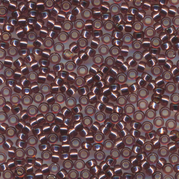 MIYUKI Round Rocaille Seed Beads #13 Amethyst (Silverline)