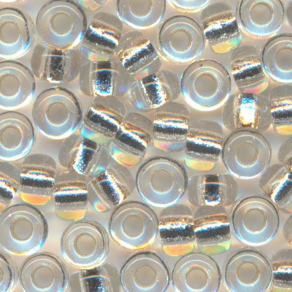 MIYUKI Round Rocaille Seed Beads #1 Crystal (Silverline)