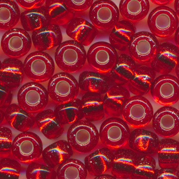 MIYUKI Round Rocaille Seed Beads #10 Light Red (Silverline)