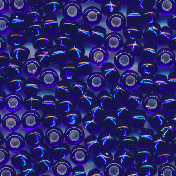 MIYUKI Round Rocaille Seed Beads #20 Cobalt (Silverline)