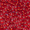 MIYUKI Round Rocaille Seed Beads #10 Light Red (Silverline)