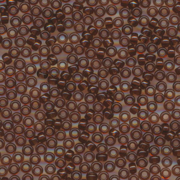 MIYUKI Round Rocaille Seed Beads #135 Dark Brown (Transparent)