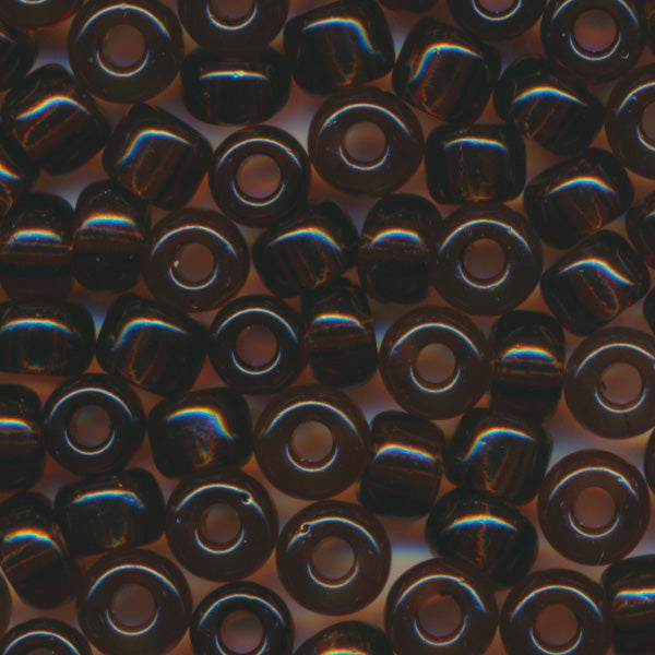 MIYUKI Round Rocaille Seed Beads #135 Dark Brown (Transparent)