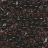 MIYUKI Round Rocaille Seed Beads #135 Dark Brown (Transparent)
